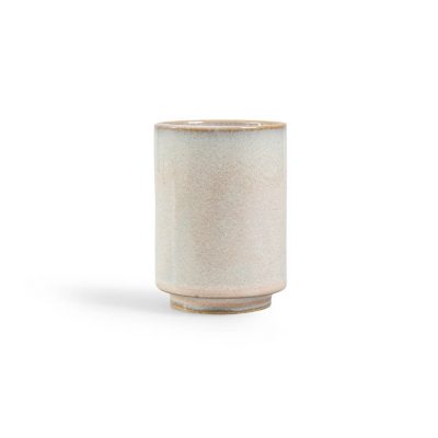 Josei Kerámia Teásbögre fehér háttéren, hengeres bögre mázas felülettel, elölnézet