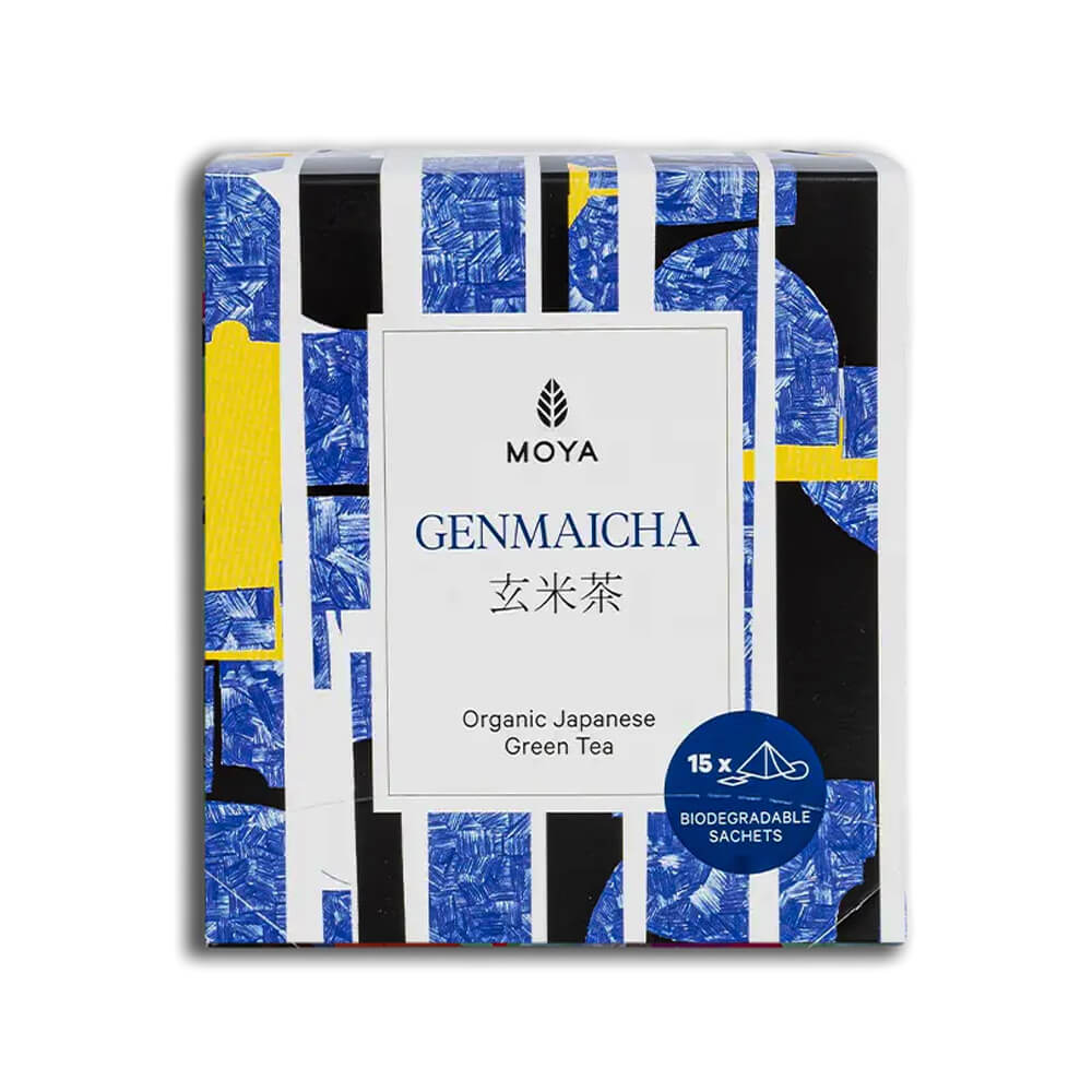 Moya Genmaicha Organikus Japán Zöld Tea (Kiszerelés: Filteres 15 x 1,5g)