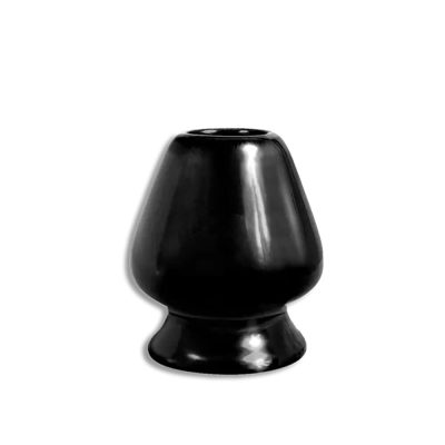 Moya Kerámia Matcha Ecsettartó - Fekete fekete kerámia ecsettartó önálló termékfotón, fehér háttér előtt